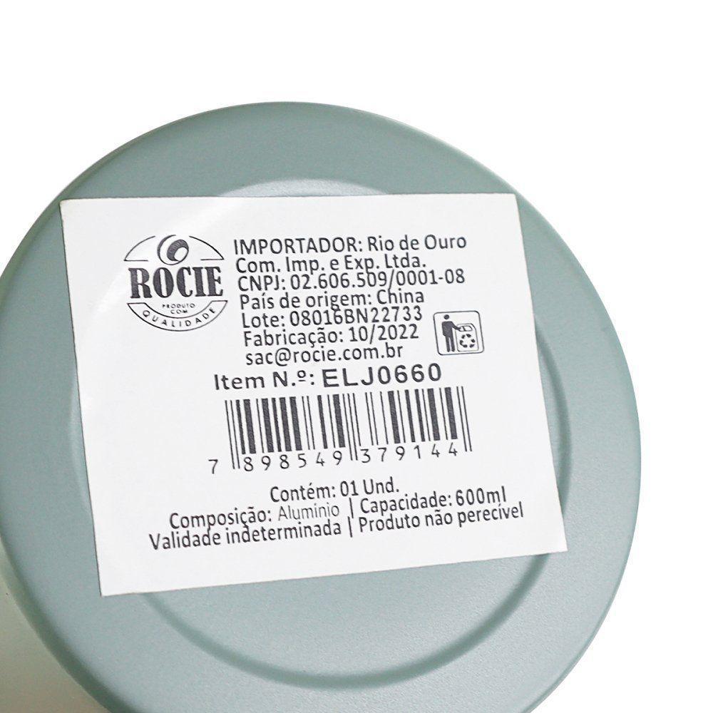 Garrafa Squeeze De Alumínio 600ml Com Alça - Verde - 4