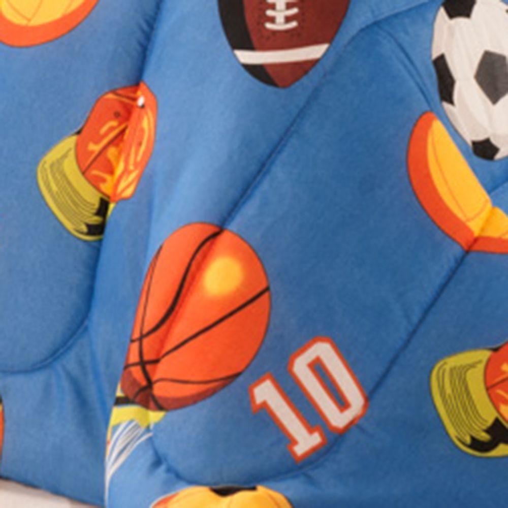 Kit Coordenado Edredom Com Lençol Solteiro Alegria - Azul - 5