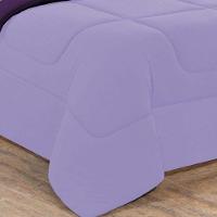 Kit Edredom + Jogo De Lençol Malha 100% Algodão Gran Moratta 4 Peças Solteiro - Lilás-roxo. - 2