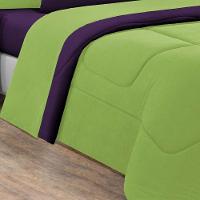Kit Edredom + Jogo De Lençol Malha 100% Algodão Gran Moratta 7 Peças King - Verde Pistache-roxo. - 4