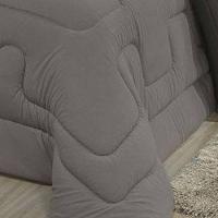 Edredom Dupla Face 100% Algodão Malha King Gran Moratta 01 Peça - Preto-cinza - 5