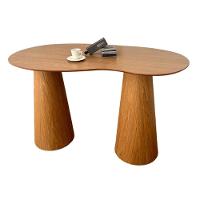 Mesa Bistrô Balcão Cone Duplo137x90 Orgânica Tampo Freijó Base Freijó Cor Marrom - 2