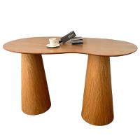 Mesa Bistrô Balcão Cone Duplo120x80 Orgânica Tampo Freijó Base Freijó Cor Marrom - 1