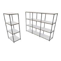 Praleira De Aço Reforçada Mini Porta Pallet 200x60x90 Estante Estoque Bandeja Branca 1 Módulo + 3 Módulos Conjugados - 1