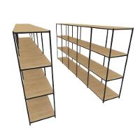 Praleira De Aço Reforçada Mini Porta Pallet 200x60x90 Estante Estoque Bandeja Crua Módulos Conjugados 5 + 5 - 1