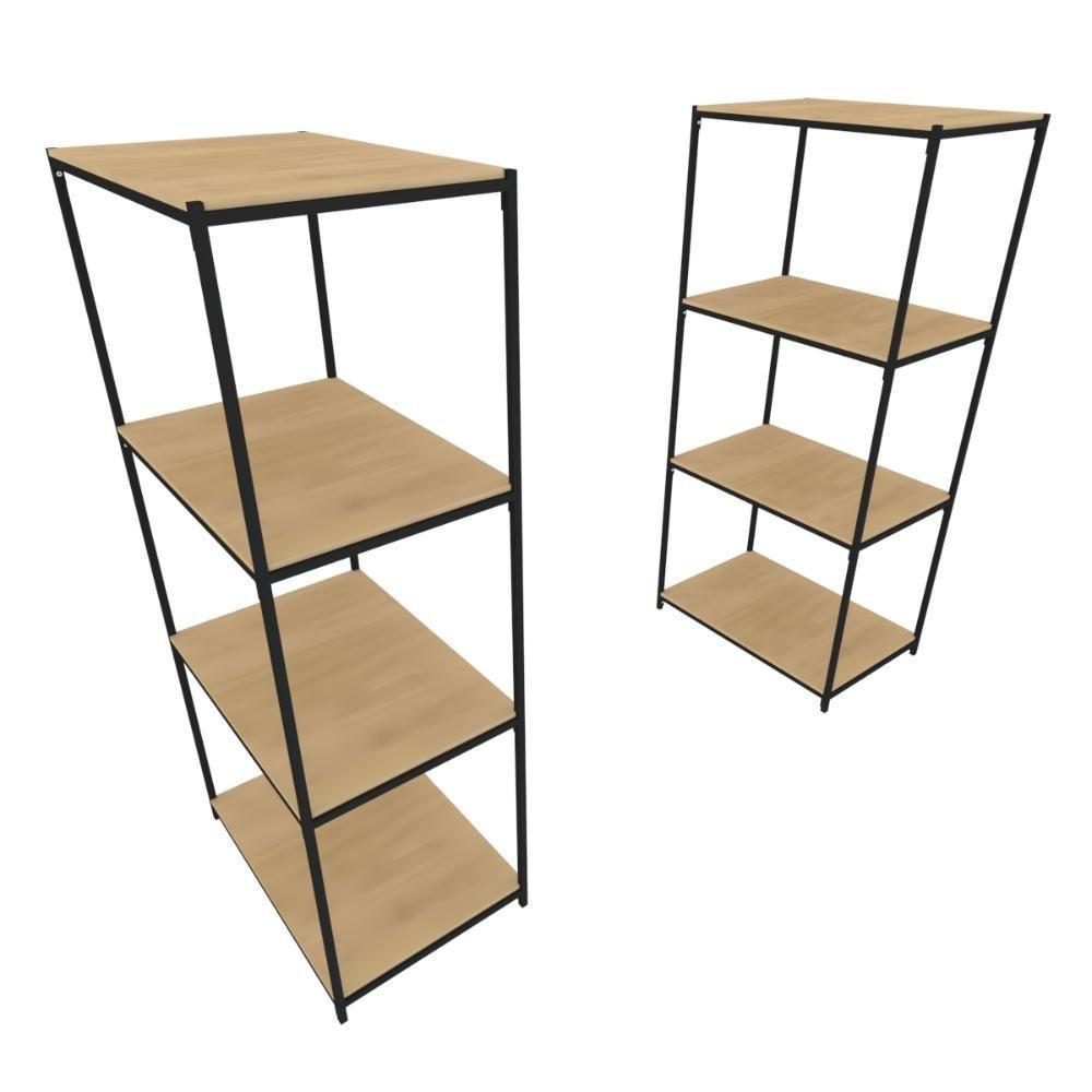 Praleira De Aço Reforçada Mini Porta Pallet 200x60x90 Estante Estoque Bandeja Crua 2 Módulos - 1