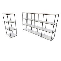 Praleira De Aço Reforçada Mini Porta Pallet 200x60x90 Estante Estoque Bandeja Branca 1 Módulo + 4 Módulos Conjugados - 1