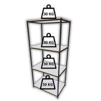 Praleira De Aço Reforçada Mini Porta Pallet 200x60x90 Estante Estoque Bandeja Crua 3 Módulos Conjugados - 3