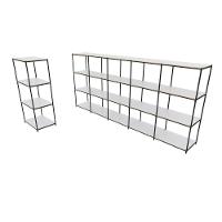 Praleira De Aço Reforçada Mini Porta Pallet 200x60x90 Estante Estoque Bandeja Branca 1 Módulo + 5 Módulos Conjugados - 1