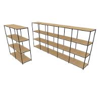 Praleira De Aço Reforçada Mini Porta Pallet 200x60x90 Estante Estoque Bandeja Crua Módulos Conjugados 2 + 5 - 1