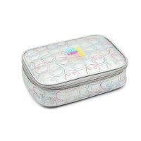 Kit Mochila De Rodinhas + Lancheira + Estojo Box Just Keep On Smiling Denlex Prata - 3