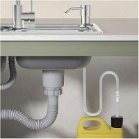 Dispenser Sabao Detergente Liquido Pia Cuba Cozinha Banheiro Mangueira Embutir Bico Dosador Suporte - 3