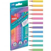 Lápis De Cor Tons Pastéis 12 Cores  Soft Tris - 1