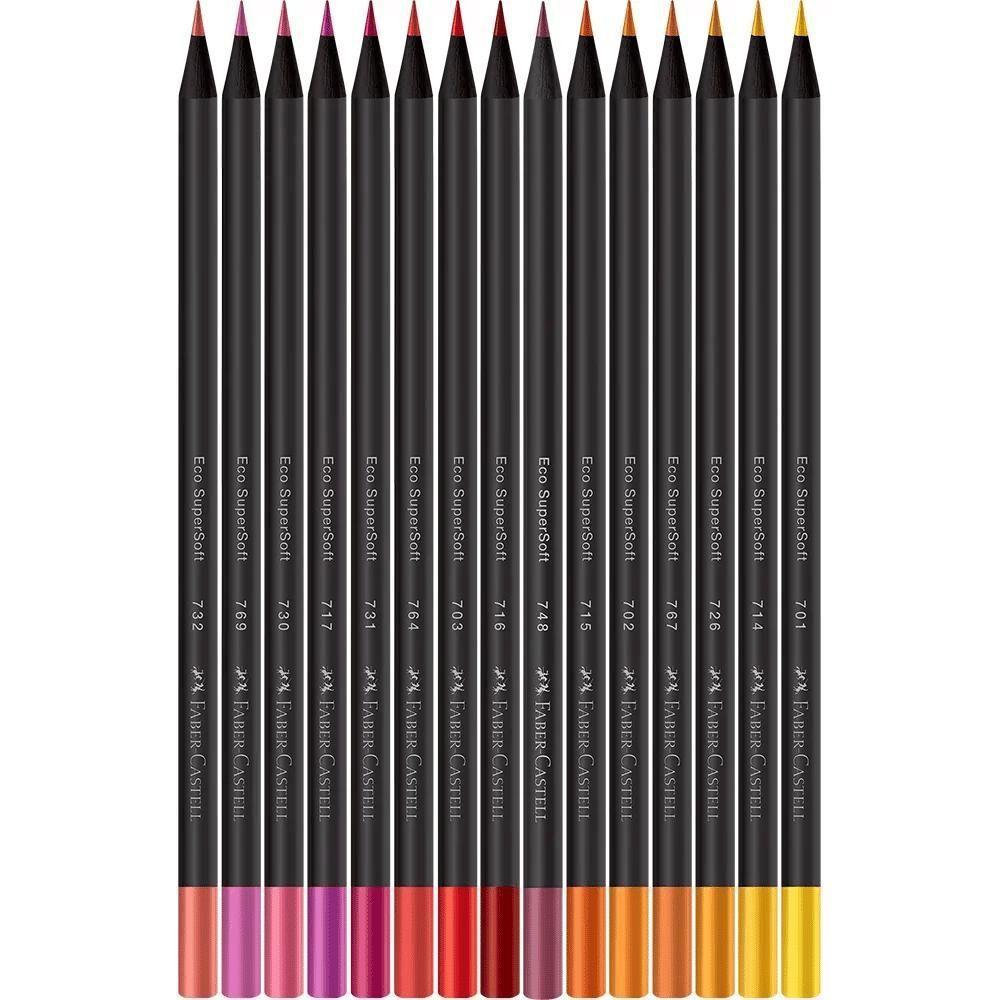 Lápis De Cor Supersoft Com 15 Cores Quentes Faber-castell - 4
