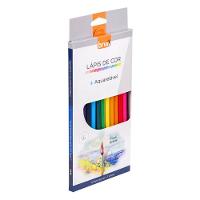 Lápis De Cor 12 Cores Sextavado Aquarelável Brw - 1