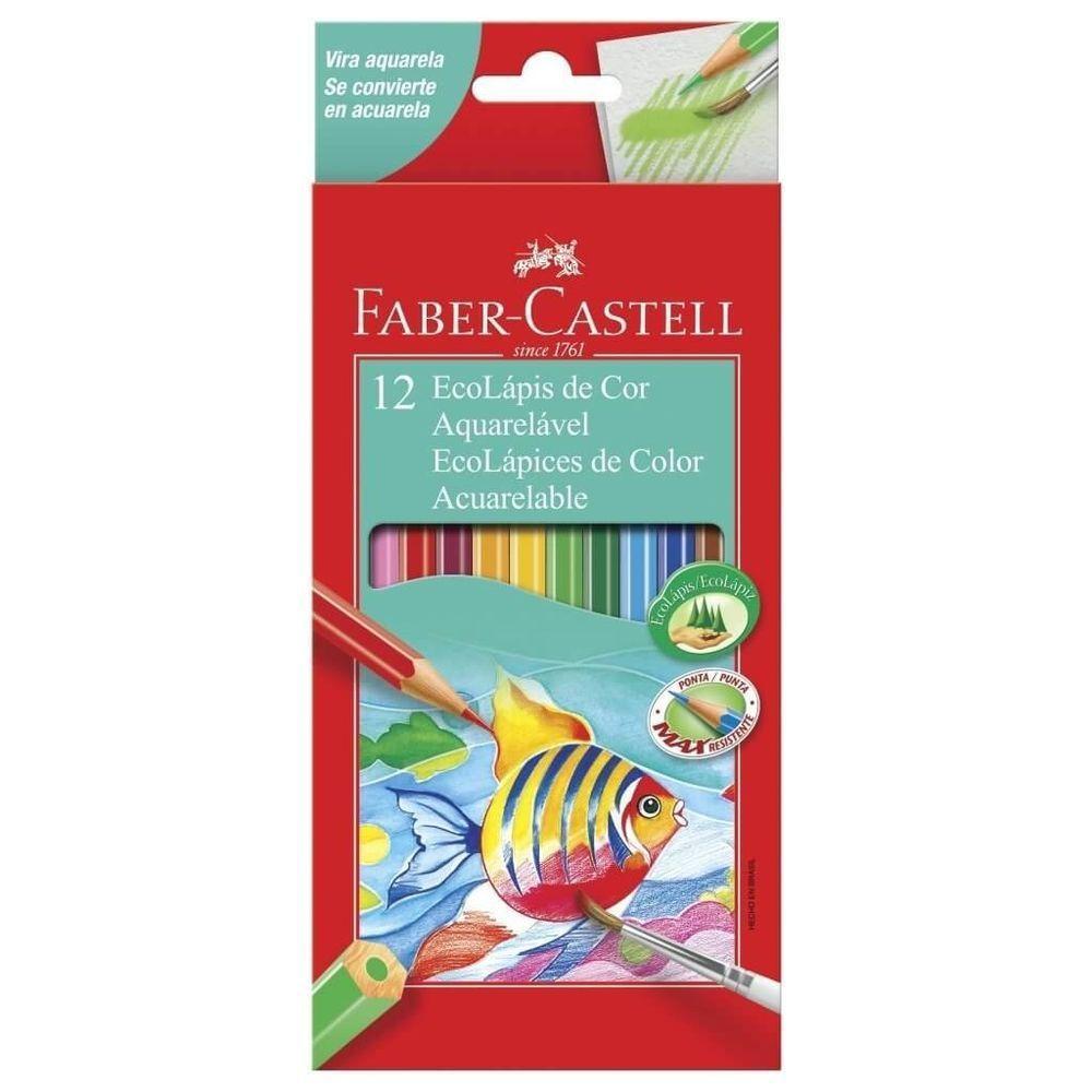 Lápis De Cor Aquarelável Faber-castell 12 Cores - 1