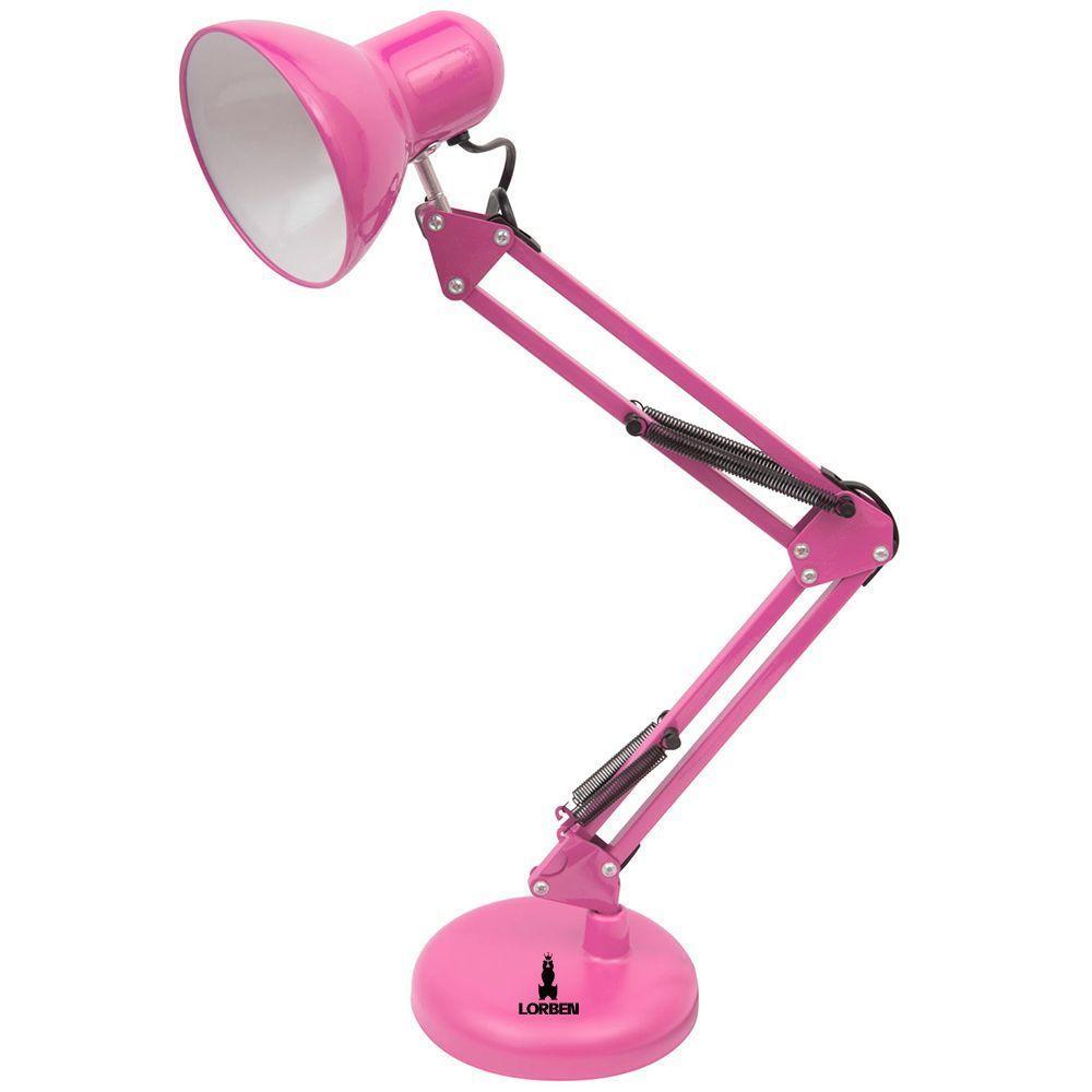 Luminária Pixar Lorben Abajur De Mesa Articulada Com Garra E Base Rosa - 1