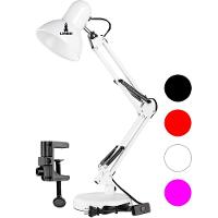 Luminária Pixar Lorben Abajur De Mesa Articulada Com Garra E Base Branco - 2