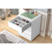 Conjunto 02 Mesas De Cabeceira Com 4 Gavetas Decor Branca