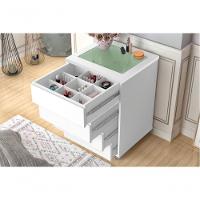 Conjunto 02 Mesas De Cabeceira Com 4 Gavetas Decor Branca - 5