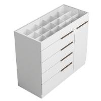 Cômoda 5 Gavetas 1 Porta C- Porta Joias Oliveira Branco - 2
