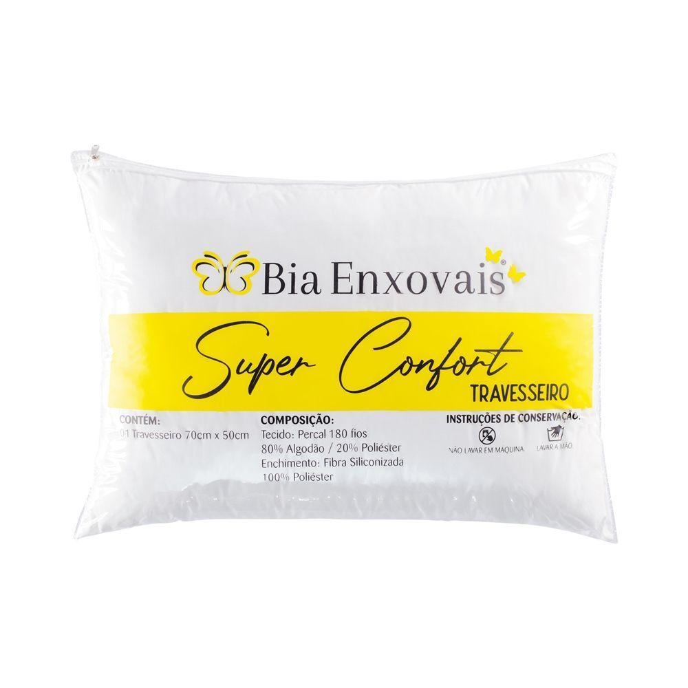 Travesseiro Super Confort Percal 180 Fios Fibra Siliconizada 70cm X 50cm - 1 Unidade - 2