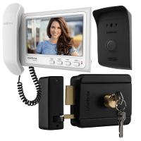 Kit 1 Vídeo Porteiro Interfone Ivr 1070 Hs + 1 Fechadura Fx500 Intelbras Ivr1070 Hs Fx 500 - 1