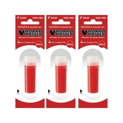 Kit 3 Refis Pilot V-board Master Vermelho