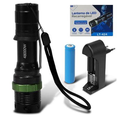 Lanterna Tática Recarregável Com Zoom