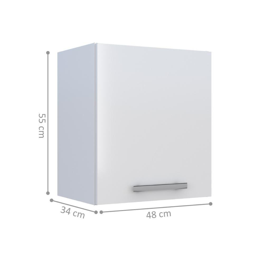 Armário Aéreo Com 1 Porta Araci Branco - 2