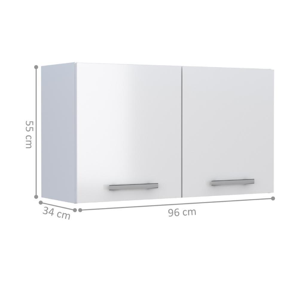 Armário Aéreo Com 2 Porta Araci Branco - 2