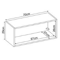 Armário Aéreo Geladeira Firenze 1 Porta 70cm - Demóbile Cor Amêndola/nude Prime - 2
