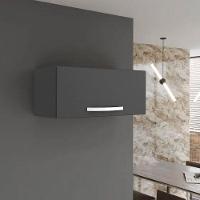 Armário Aéreo Geladeira 60cm 1 Porta Basculante - Ajl Móveis Cor Cinza - 4