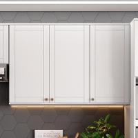 Armário Aéreo Milla 3 Portas Branco Mdf 120cm Carraro - 7