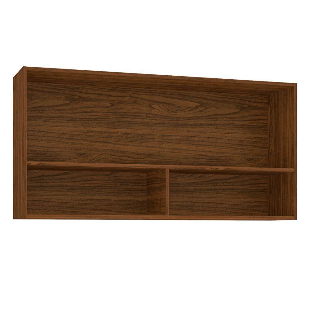 Armário Aéreo Com 1 Porta India Nogueira Ripado - 2