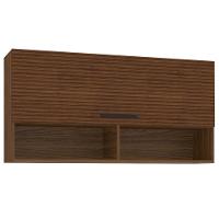 Armário Aéreo Com 1 Porta India Nogueira Ripado - 1