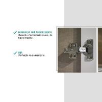 Armário Aéreo Milla Com Portas De Vidro E Branco Mdf 120cm Carraro