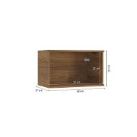 Armário Aéreo Celeste Kappesberg 100% Mdf 1 Porta Basculante Nogueira-azul 60cm - 5