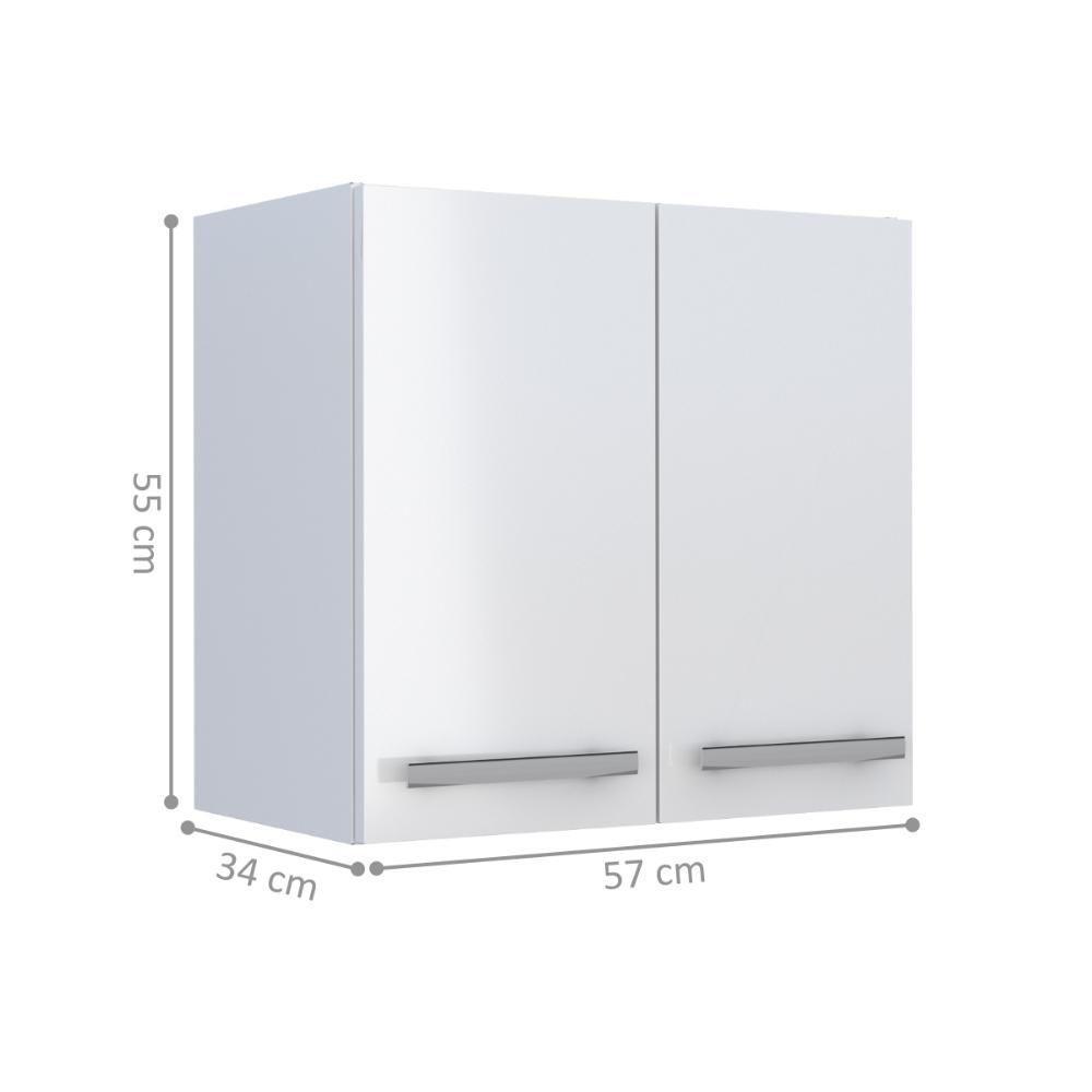 Armário Aéreo Com 2 Porta Araci Branco - 2