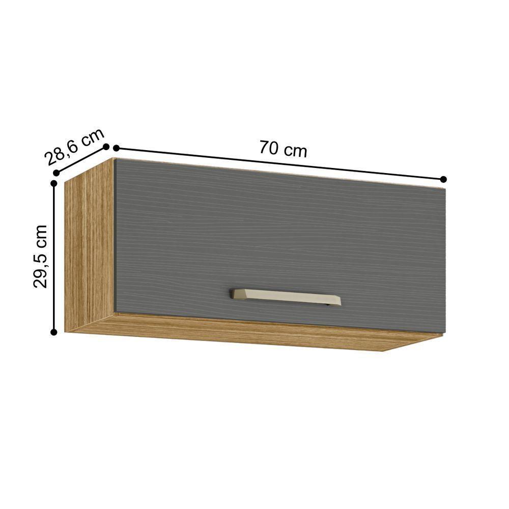 Armário Aéreo Com 1 Porta Basculante José Freijó Gris - 3