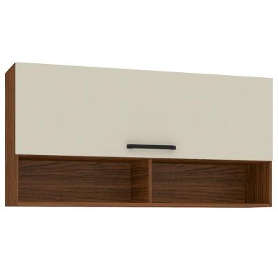 Armário Aéreo Com 1 Porta India Nogueira Off White