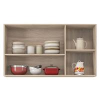 Armário Aéreo Firenze 120cm 3 Portas - Demóbile Cor Avena/grafito - 3