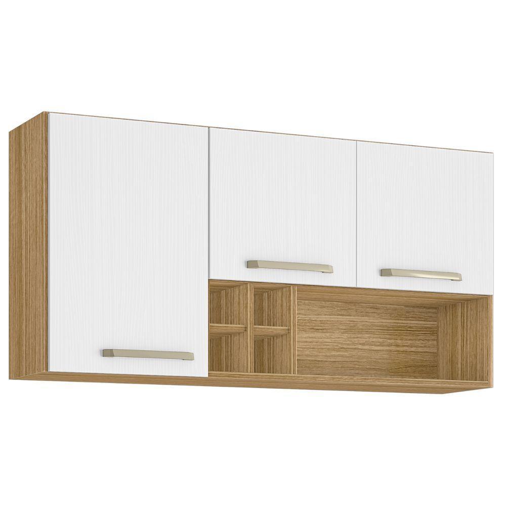 Armário Suspenso 1 Prateleira E 3 Portas San Freijó Supremo - 1