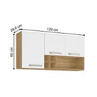 Armário Suspenso 1 Prateleira E 3 Portas San Freijó Supremo - 3