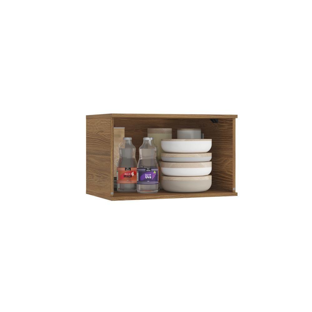 Armário Aéreo Celeste Kappesberg 100% Mdf 1 Porta Basculante Nogueira-branco 60cm - 4