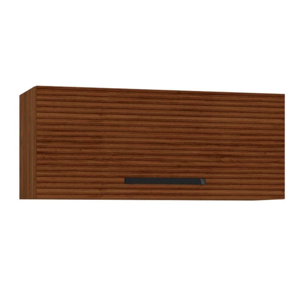 Armário Suspenso Com 1 Porta Charlotte Nogueira Off White - 4