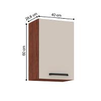 Armário Aéreo Com 1 Prateleira Orleans Nogueira Off White - 3