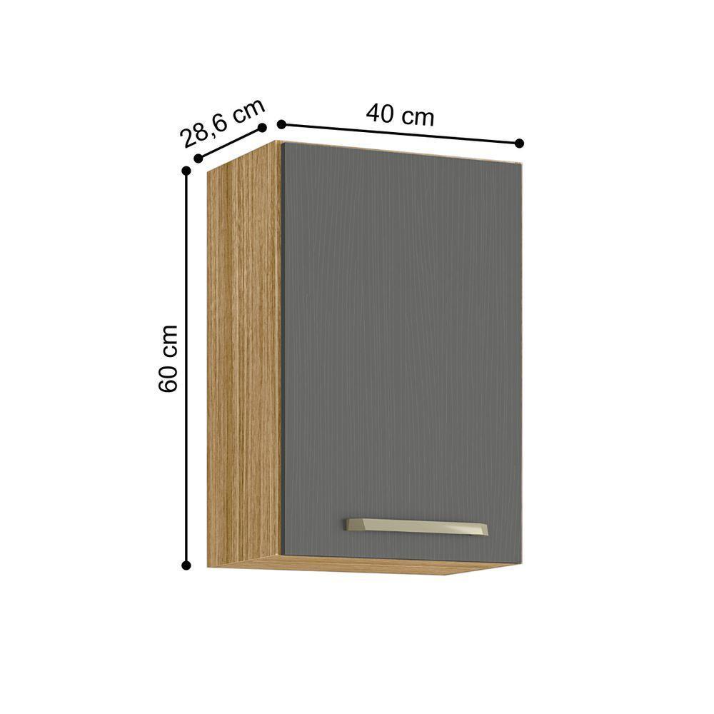 Armário Aéreo Com 1 Prateleira Orleans Freijó Gris - 3