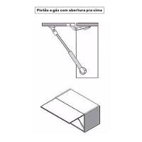 Kit 02 Armários Aéreo Multiuso Geladeira Lux 70cm 100% Mdf 01 Porta Basculante - Cor Branco - 7