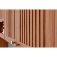 Armário Aéreo p/ Cozinha Requinte c/ 2 Portas Ripadas 80cm Nature - Henn - 6